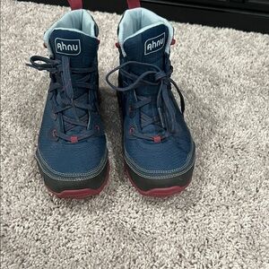 Ahnu Women's Blue and Pink Ankle Boots